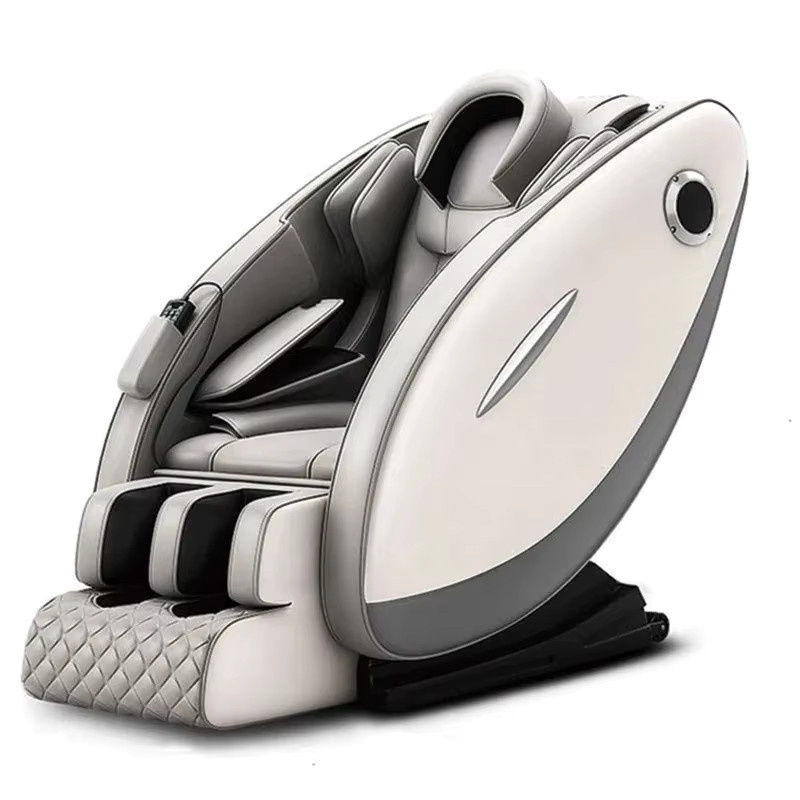 Aiveisi Moderner 4D Automatischer Relax-Massagesessel mit Human-Touch-Technologie und Taillenheizung in Weiß - Bild 2