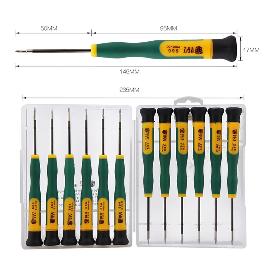 BES 12-in-1 Schraubendreher-Set für Macbook Air/Pro und Handy-Reparatur in Multicolour mit Pentalobe, Y-Typ, Phillips, Flachkopf und Torx Bits - Bild 3