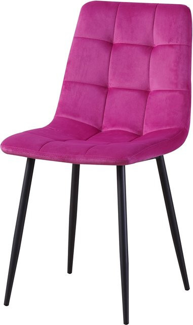 HTI-Living Stuhl Mesa Velvet in Pink mit samtiger Oberfläche, B/T/H: 44,5 x 53,0 x 86,5 cm - Bild 1