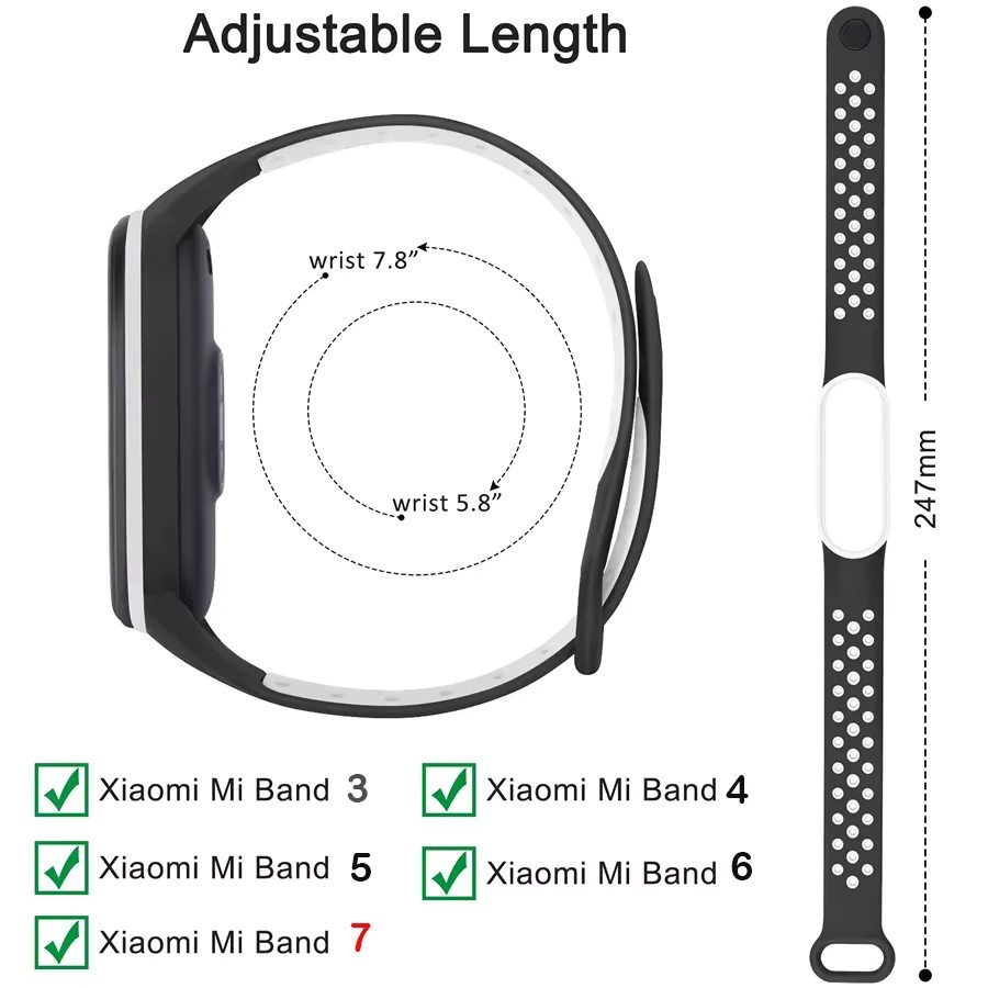 Uhrenarmband Silikon, Xiaomi Mi Band 7, Unisex - Bild 4