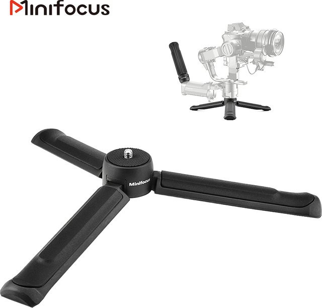 MINIFOCUS Desktop-Tischstativ für Gimbal-Griffe in Schwarz, kompatibel mit MOZA AirCross 3, Air 2, DJI Ronin S, SC, RS2, RSC2 und ZHIYUN Crane 2, Weebill S - Bild 1