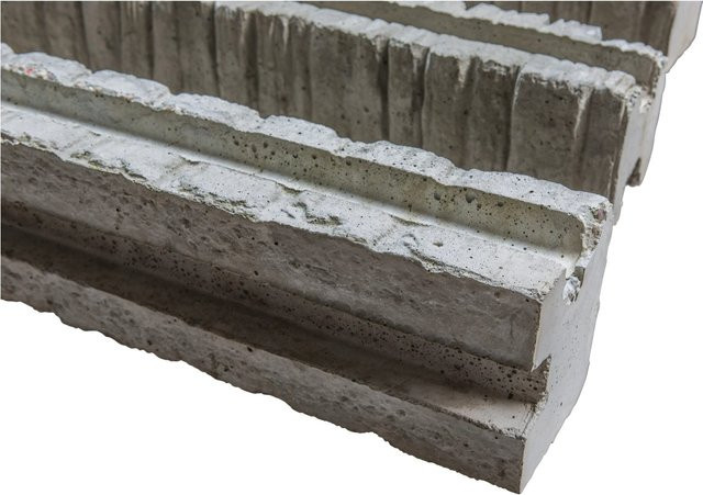 Beckers Betonzaun Eckpfosten Klassik-Stein in Betongrau, Höhe: 245 cm - Bild 1