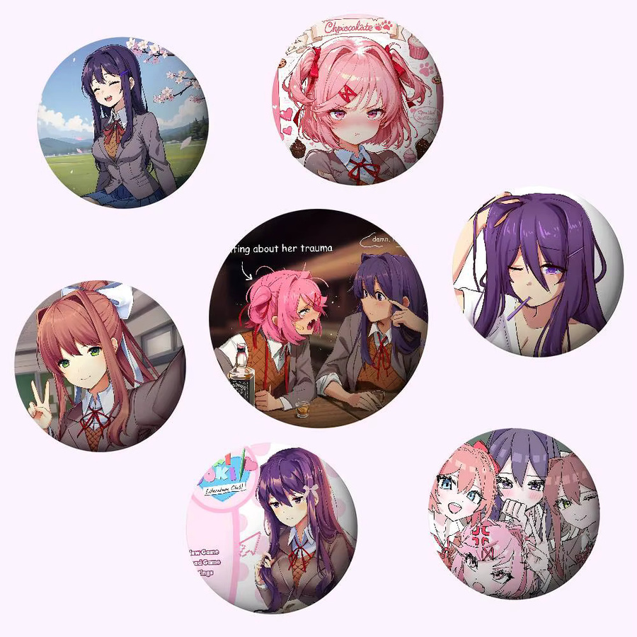 Kayou Brosche, Anime D-Doki Doki Literature Club, Unisex - Bild 3
