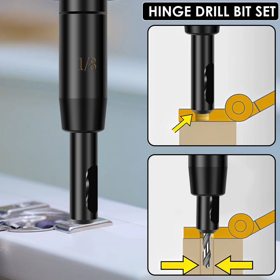 Hands DIY 16-teiliges selbstzentrierendes Bohrer-Set für die Präzisionsholzbearbeitung mit 10 Spiralbohrern und Sechskantschlüssel - Bild 3