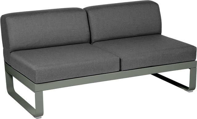Fermob Bellevie 2 Sitzer Modul Mitte in Grün und Grau aus Aluminium und Stahl - Bild 1