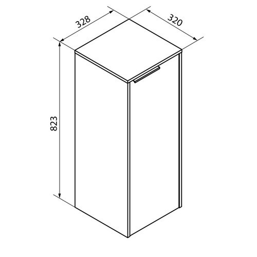FACKELMANN Midischrank Flair in Weiss mit 1 Tür für das Badezimmer, B/T/H: 32,8 x 32,0 x 82,3 cm - Bild 2