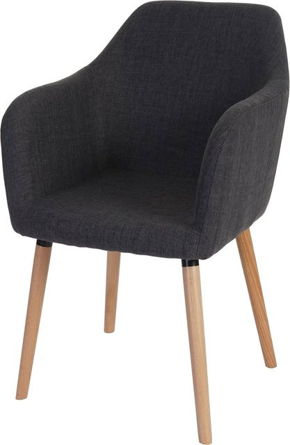 Esszimmerstuhl Vaasa T381 von MCW im Retro 50er Jahre Design, Textil, grau - Bild 1