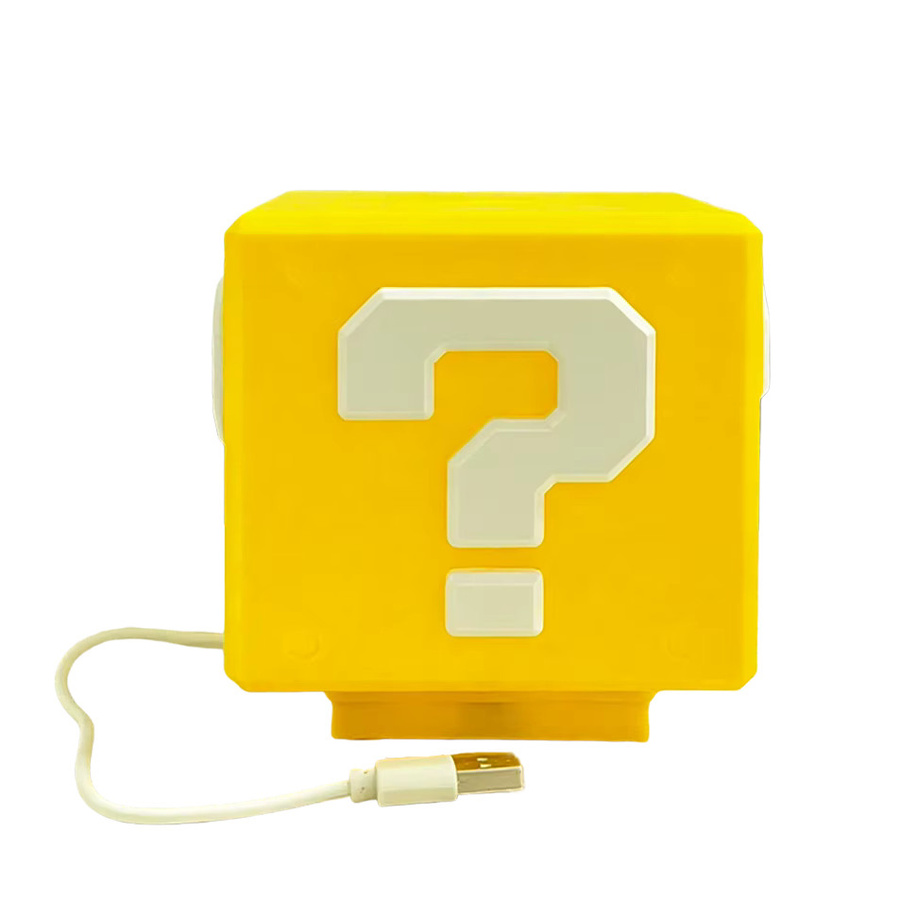 Bandai Anime LED Fragezeichen Nachtlicht mit Musikfunktion in Gelb, USB-aufladbare Schlafzimmerlampe - Bild 2