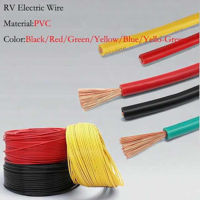 RV-Elektrodraht einadriges Kupfer-Flexkabel mit PVC-Isolierung, Farbe: Braun, Temperaturbeständigkeit: 70 °C - Bild 1