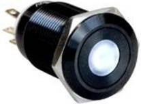 Bulgin MPI005DTELAWH12 Drucktaster in Schwarz und Weiß aus Aluminium - Bild 1