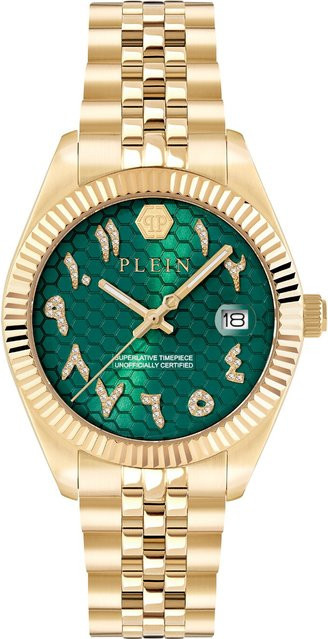 Philipp Plein Damenuhr, Quarz, Edelstahl, Grün, 34 mm, 5 ATM - Bild 1