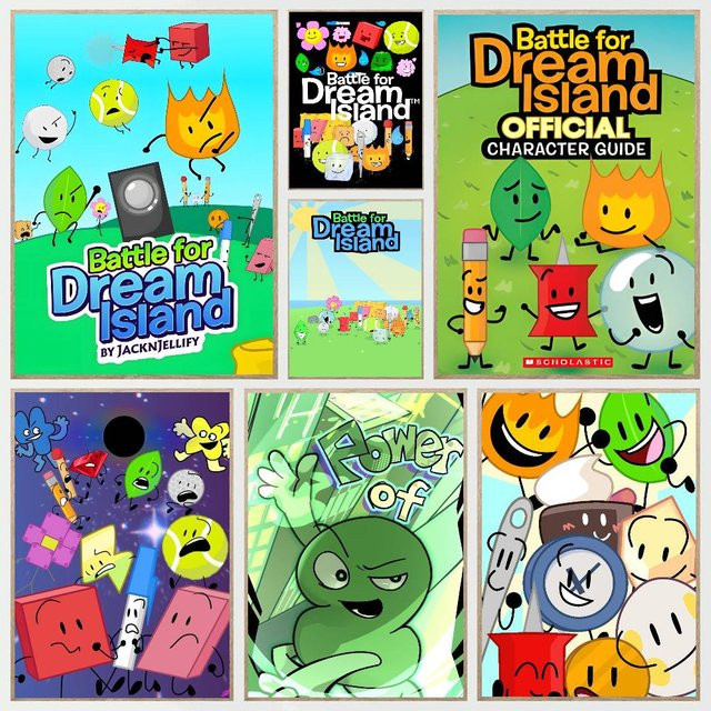 MINISO Battle For Dream Island Poster Sticker, wasserfester Wandaufkleber für Wohnzimmer und Schlafzimmer, Mehrfarbig, Rechteckig - Bild 1