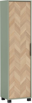 Schildmeyer Hochschrank Piazza in Pistazie Grün mit Fischgräten-Design, B/T/H: 40,3 x 33,0 x 157,8 cm - Bild 1