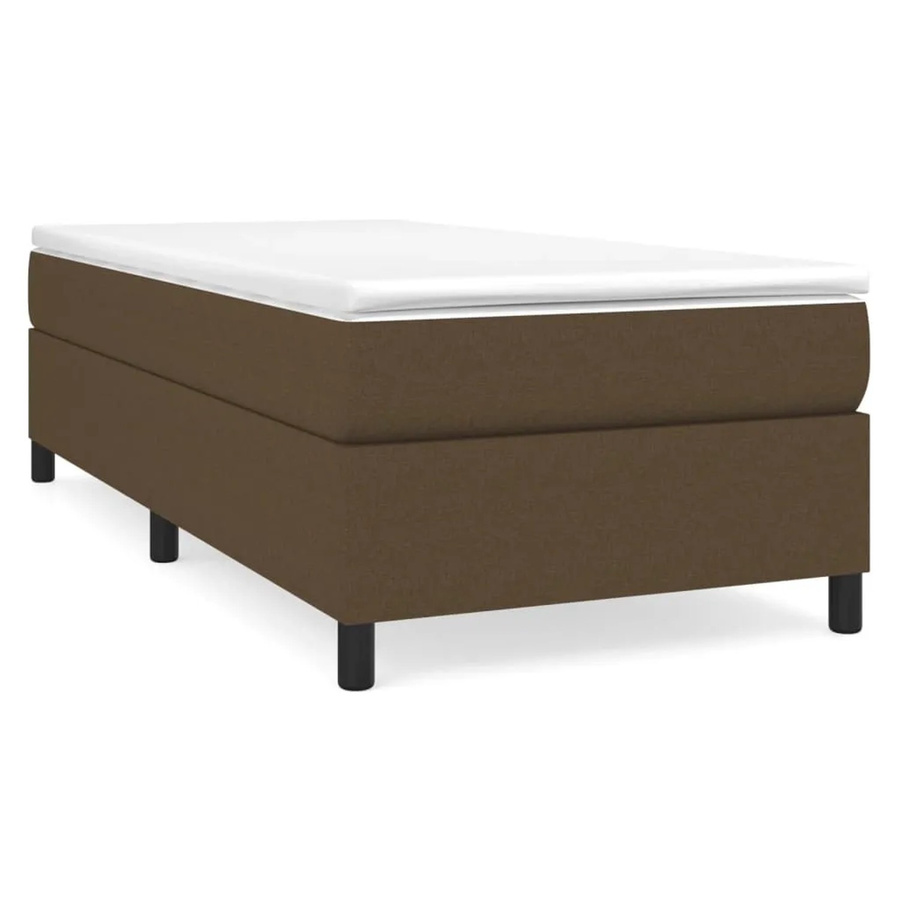 vidaXL Boxspringbett in Braun mit Stoffbezug, B/T/H: 90 x 190 x 35 cm - Bild 2