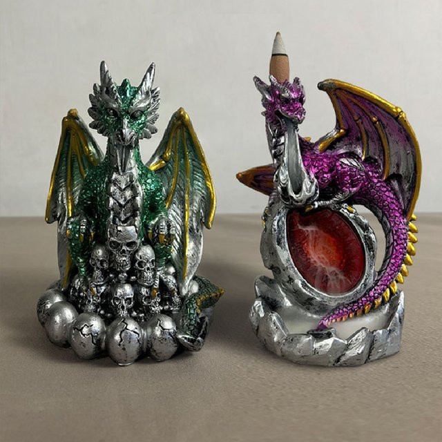 Battle Dragon Resin Reflux Weihrauchbrenner in Multicolour für Yoga und Dekoration - Bild 1