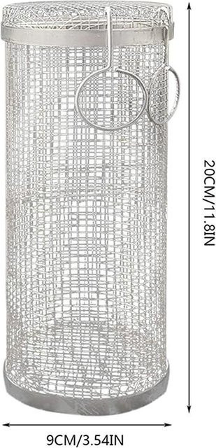 Yiran Furniture BBQ Grillkorb aus Edelstahl in Silber für Camping und Outdoor - Bild 1