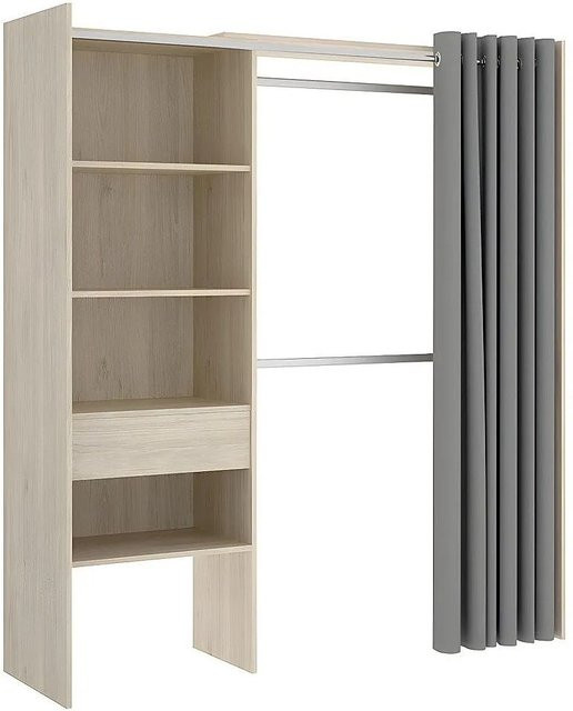 Offener Kleiderschrank Laurent von Vente-unique in Eiche Naturfarben Hell, Breite: 110 cm - Bild 1