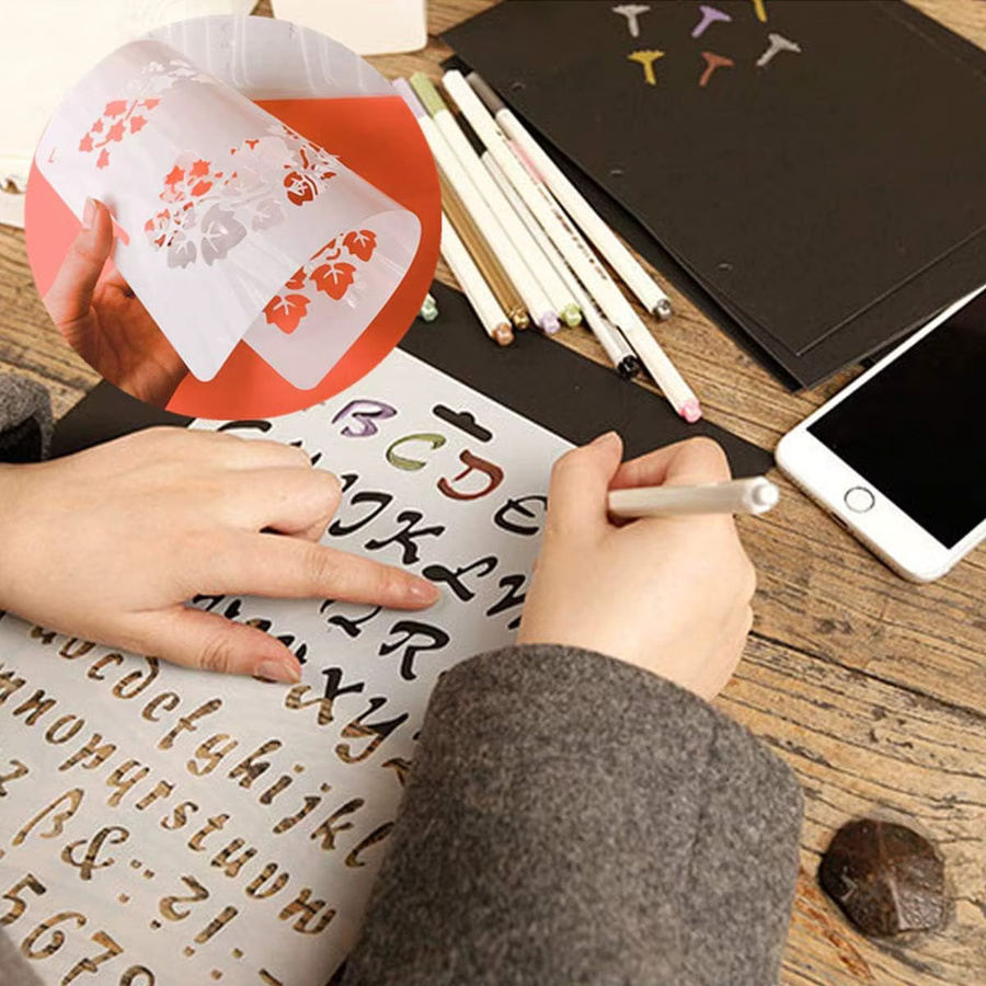 12 Stück DIY Alphabet Malvorlagen für Sammelalben und dekorative Papierkarten in Weiß - Bild 4