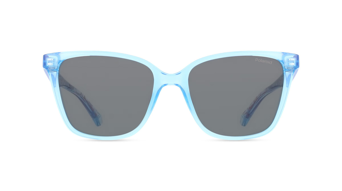 Polaroid 207386 Sonnenbrille, Vollrand, Eckig, Kunststoff, Unisex, blau, grau - Bild 1