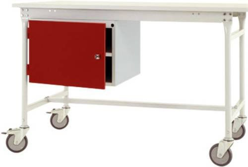 Manuflex Mobiler Gehäuse-Unterbau ZB4733.3003 in Rubinrot RAL 3003 mit 1 Tür und Einlegeboden für Tischtiefe 800 mm - Bild 1
