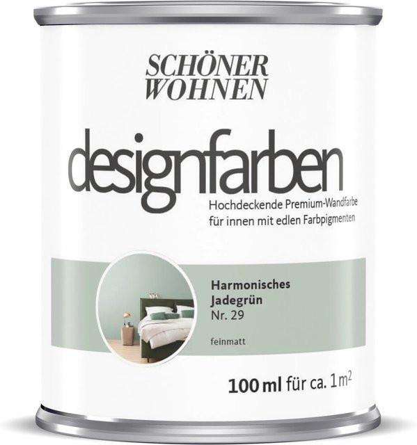 Schöner Wohnen Designfarbe Harmonisches Jadegrün, Farbe: Grün, 100 ml - Bild 1