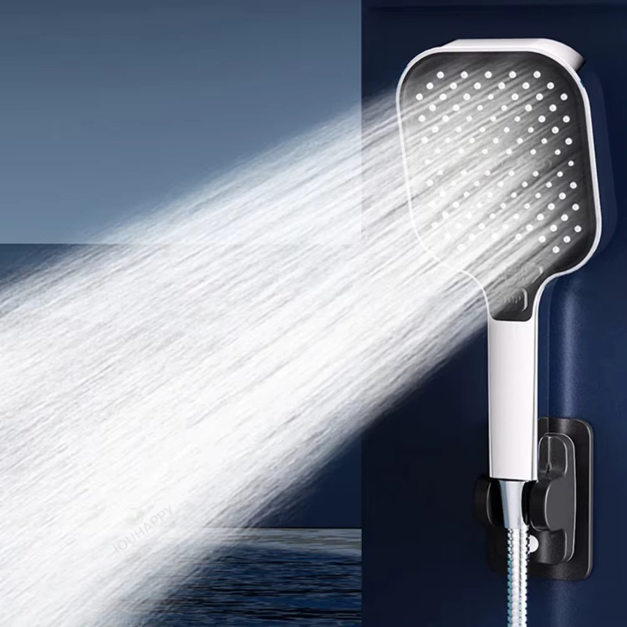 IOUHAPPY Hochdruck-Duschkopf mit Boost-Wasserausgang und 3 Strahlmodi, verstellbares Panel für dein Badezimmer - Bild 5