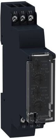 Schneider Electric RE17LLBM Elektronisches Zeitrelais für DIN-Schiene in Schwarz - Bild 1