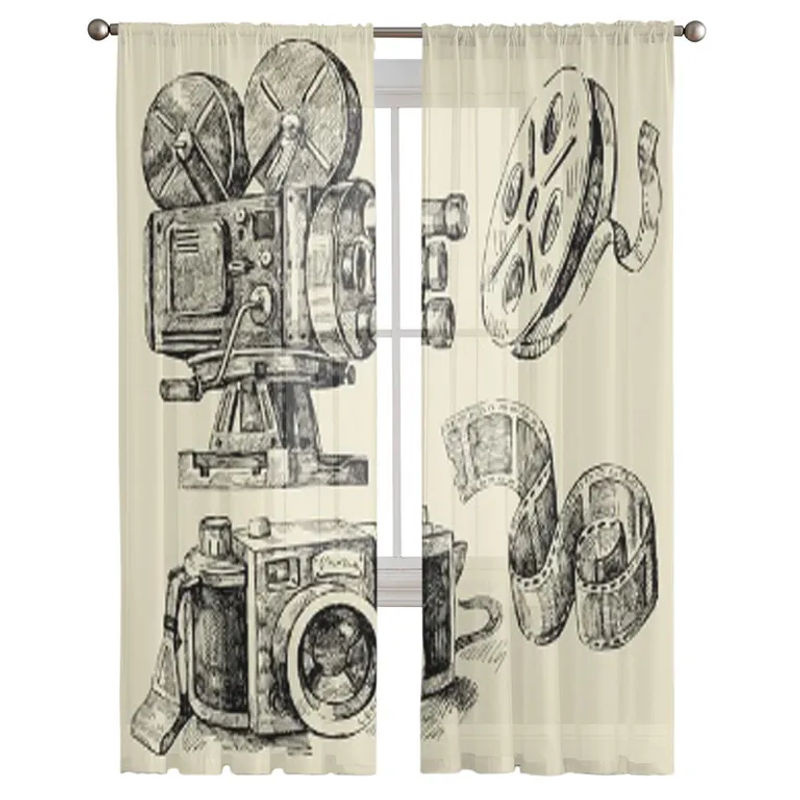 Super Six Transparentes Tüll-Voile-Organza Vorhang in Weiß, B: 135 cm, H: 114 cm - Bild 4