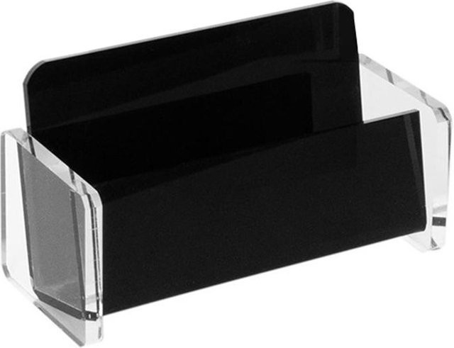 Visitenkartenhalter aus Acryl von Love Home Garden in Schwarz und Transparent für 50–70 Visitenkarten - Bild 1