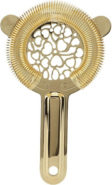 CosyHome Cocktail Sieb aus Edelstahl in Gold mit feinem Sieb für das Bartending - Bild 1