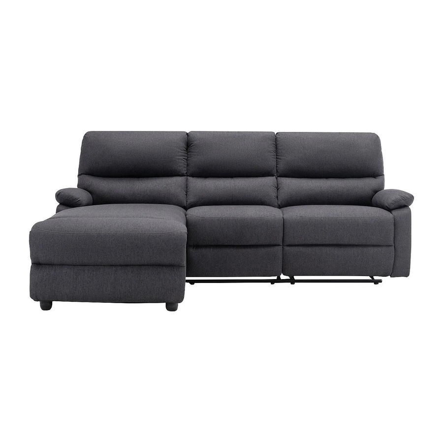 Vente-unique Relaxsofa Lunano in Anthrazitgrau mit L-Form und elektrischer Sitzfunktion - Bild 2
