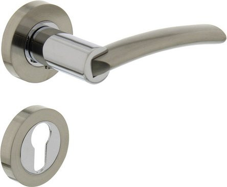 Intersteel Türdrücker Sylvia in Chrom, Farbe Silber, Material Zamak aus Zink, Durchmesser: 52 mm, Dicke: 10 mm, PZ-Rosetten - Bild 1