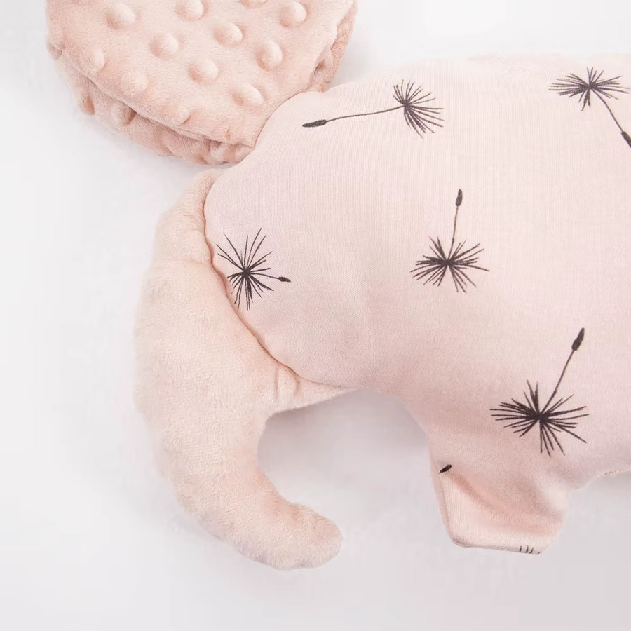 HOUSBAY Babykissen Rosa Löwenzahn für Mädchen 0-36 Monate Modellierkissen mit Elefant-Design - Bild 2