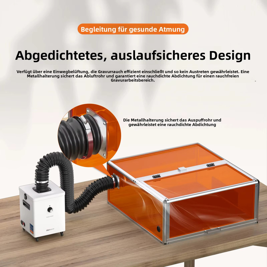 Algolaser Rauchabsauger 150W in Weiß mit 258 m³/h Saugkraft als Luftreiniger für Gravur und Schweißen - Bild 2