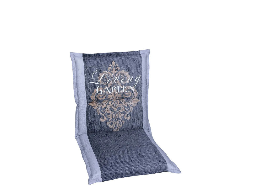 GO-DE TEXTIL Gartenauflage Living Garden 2er Set für Niederlehner, Grau, gesteppt mit Schaumstofffüllung - Bild 2