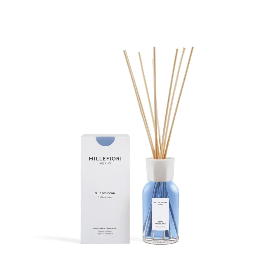 Millefiori Milano Raumduft-Diffuser mit Duftstäbchen Blue Posidonia 250 ml aquatisch frisch würzig-blumig - Bild 1