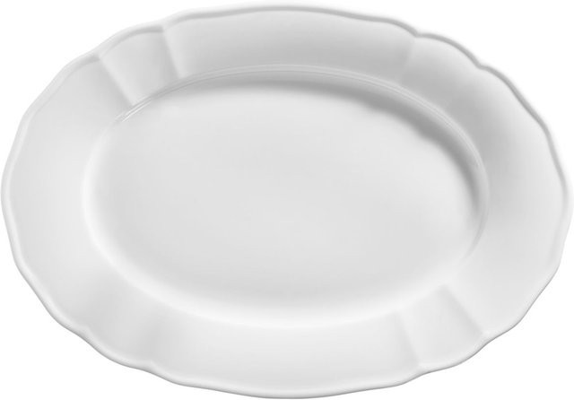 VEGA Servierplatte Amely aus Porzellan, weiß, oval, 2er Pack, L x B x H: 33 x 22,5 x 3,2 cm - Bild 1