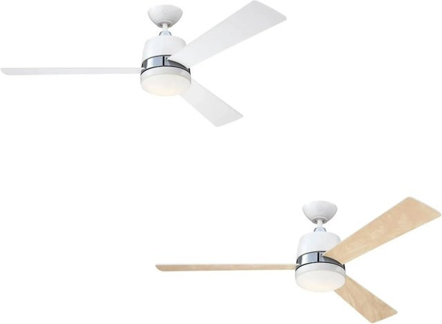 WESTINGHOUSE Deckenventilator Tristan in Weiß mit Beleuchtung und Fernbedienung, Durchmesser: 132 cm - Bild 1
