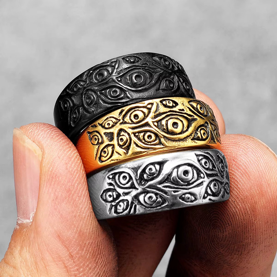 Metal Town Ring Edelstahl, Vintage, Unisex - Bild 2