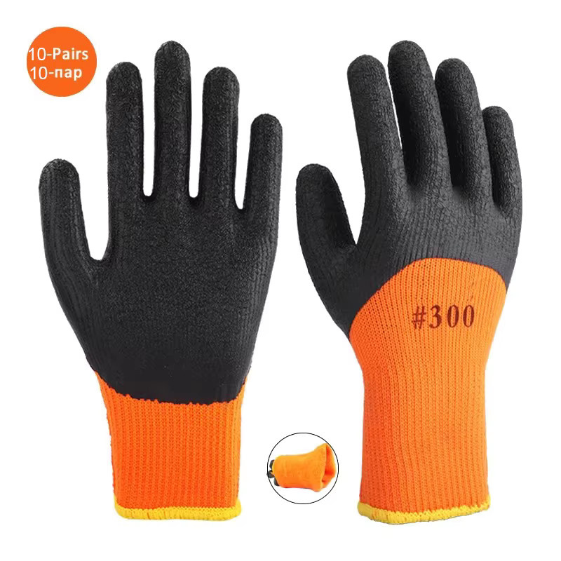 10 Paar ELESESAFE Latex-Arbeitshandschuhe mit rutschfester Beschichtung für Garten, Bau und Reparaturarbeiten - Bild 2