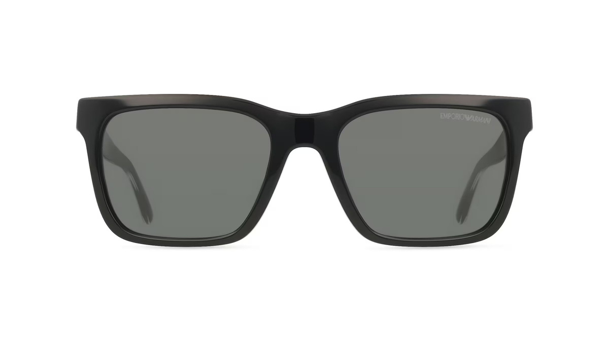 Emporio Armani 0EA4262U Sonnenbrille, Herren, Vollrand, Quadratisch, Acetat, Schwarz, Grau - Bild 1
