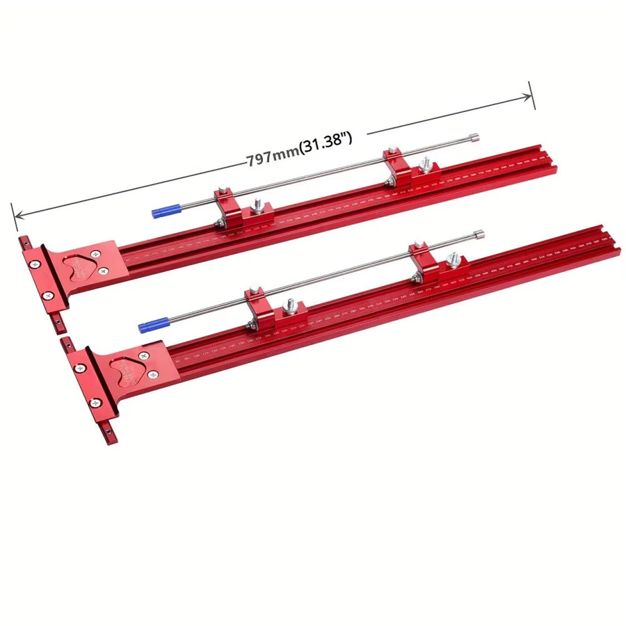 Wnew Parallel-Schienenführungssystem aus Aluminiumlegierung in Rot für Kreissägen zur präzisen Führung und wiederholbaren Schnitten - Bild 2