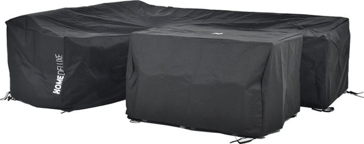 Home Deluxe Regenschutzplane Bahia Abdeckung für Sitzgruppe und Tisch aus Polyester in Schwarz - Bild 1