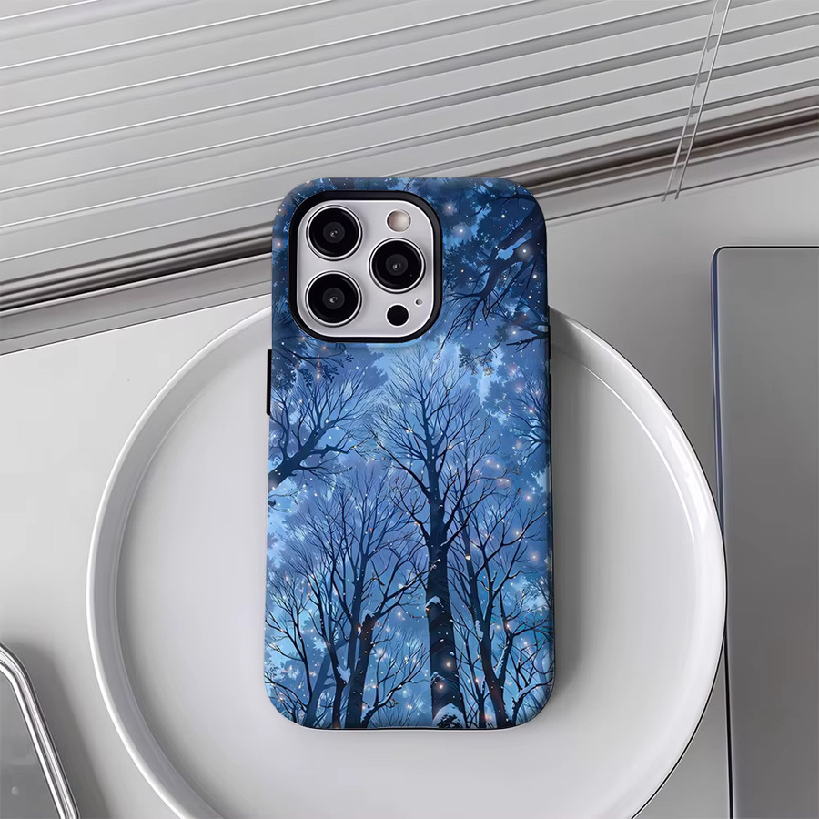 Potdemiel Wald-Glow Handyhülle für iPhone 17 16 15 14 13 Pro Max Plus, magnetisch, Schneeweiß - Bild 3