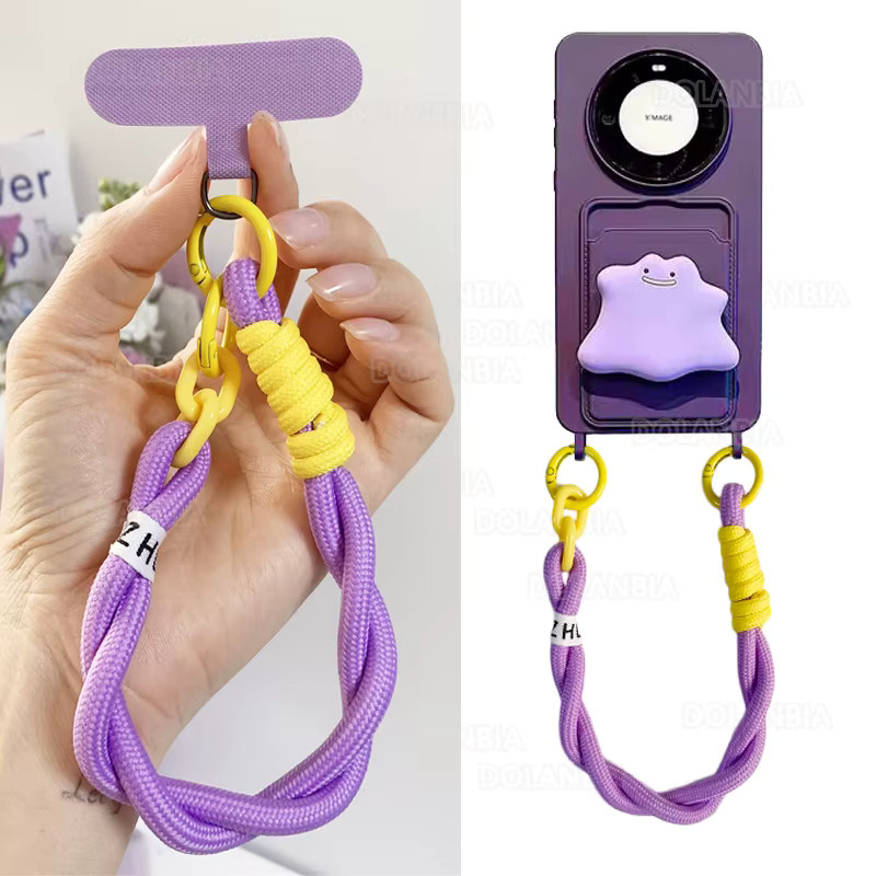 Handy-Lanyard von DOLANBIA als gewebtes Handgelenkband in Lila für Damen - Bild 2
