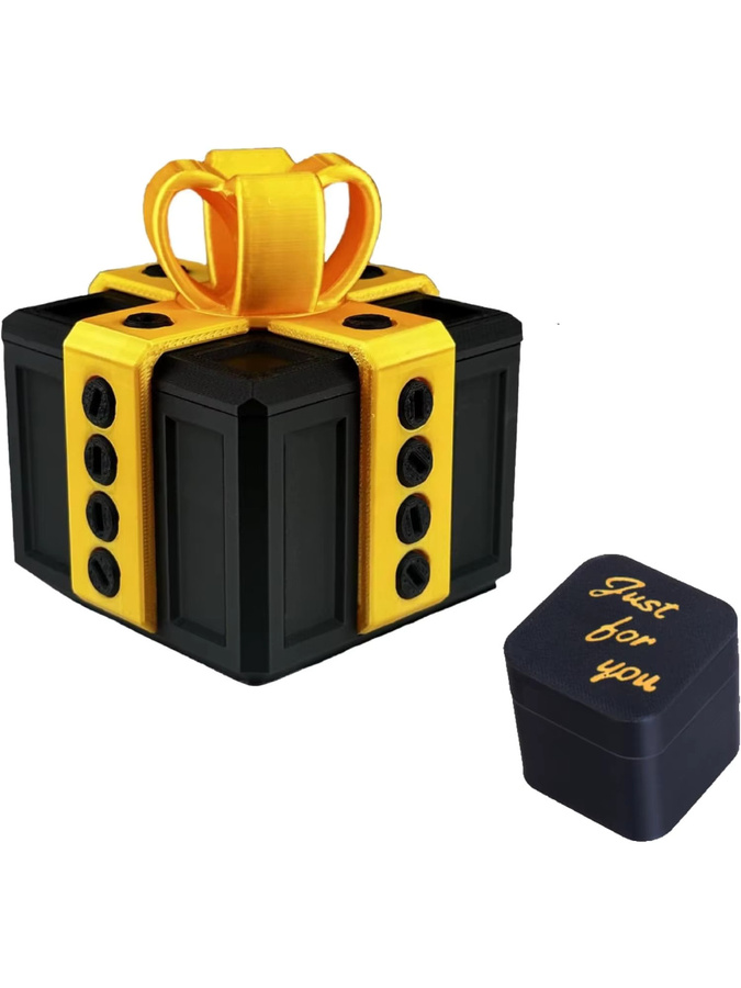 Schmankerl Scherzartikel Geschenkbox mit Schrauben in Schwarz aus Kunststoff - Bild 5