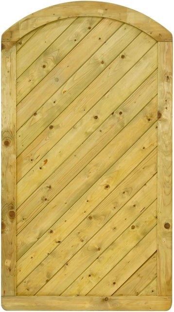 GartenLand Tor INNSBRUCK Gebogen Holzzaun aus Fichte in Grün, B: 100 cm, H: 180 cm - Bild 1