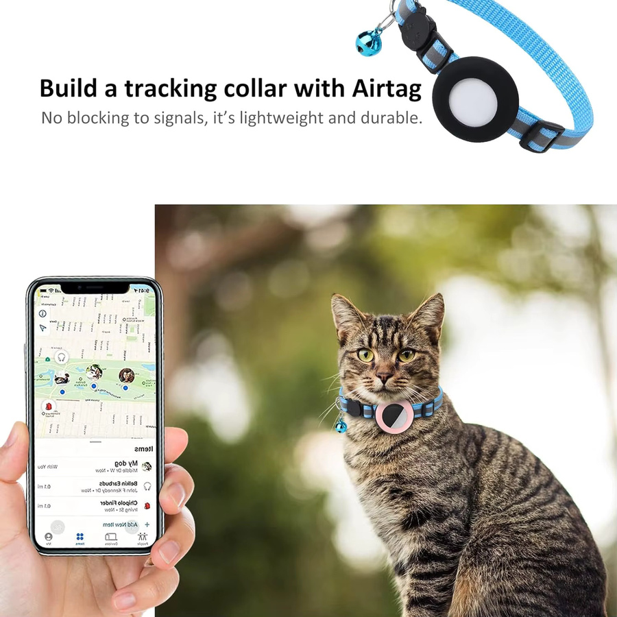 Apple AirTag Silikonhülle für Katzenhalsbänder und Haustiergeschirre in Purple - Bild 4