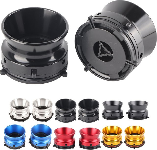 docooler NAB-Nabenadapter Set aus polierter Aluminiumlegierung für Studer, Akai und Teac, 1 Paar, Silber und Gold - Bild 1