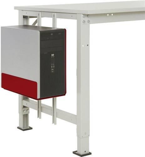 Manuflex LZ3590.3003 ESD-CPU-Halter in Rubinrot RAL 3003, B/T/H: 180-250 x 450 x 290 mm - Bild 1